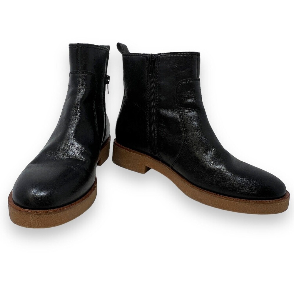 Lucky Brand Women's Ressy‎ Black Leather Booties Shoes 8 Medium